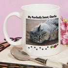 Purrfectly Sweet Cat Personalized Photo Coffee Mug